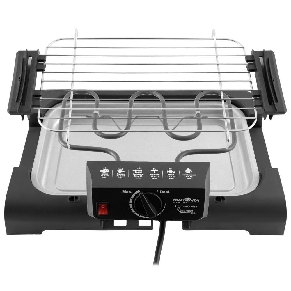 Churrasqueira Elétrica Britânia BCG01, 1200W, Preta, 220V
