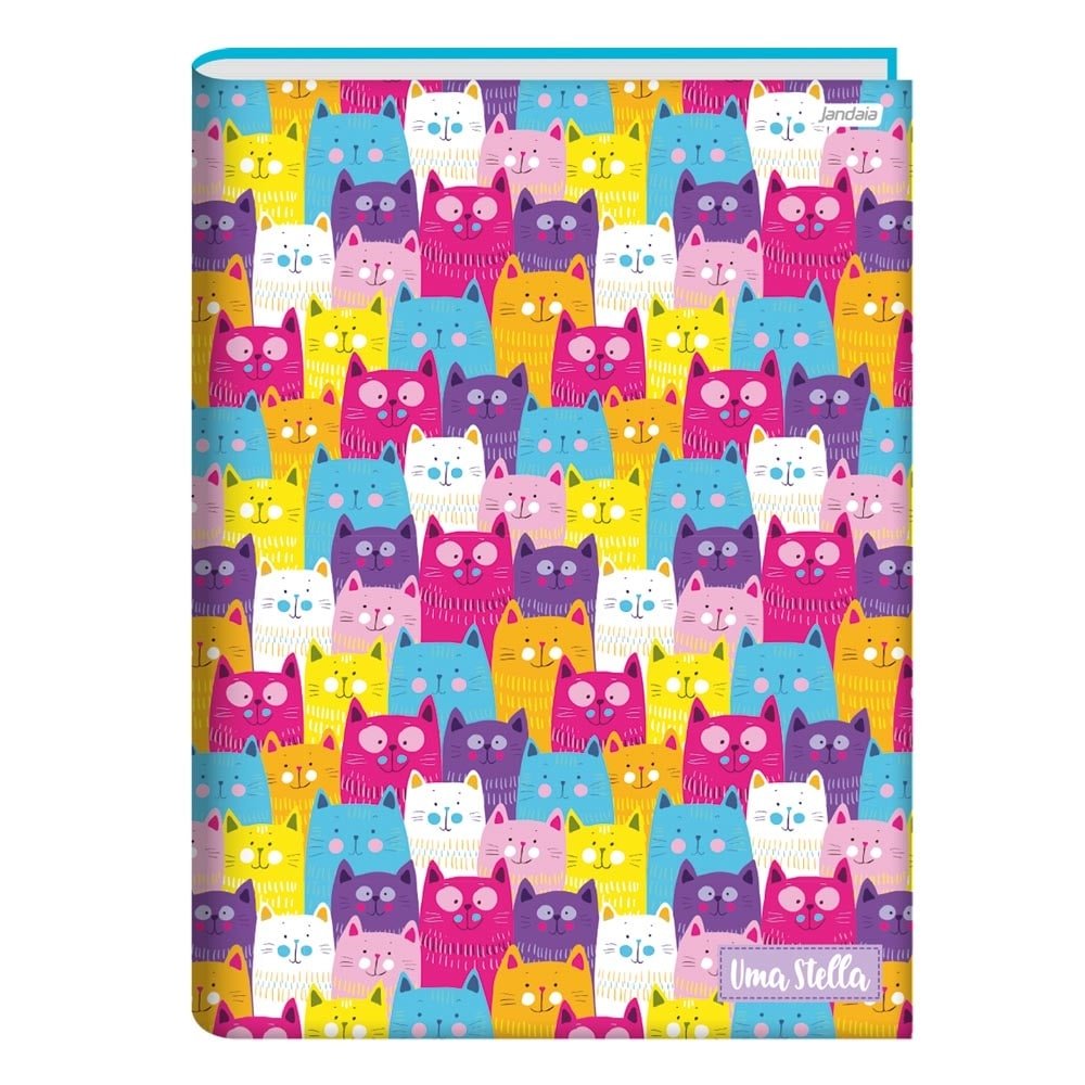 Caderno Jandaia Costurado Universitário - Capa Dura Stella 80 Folhas - Embalagem com 5 Unidades