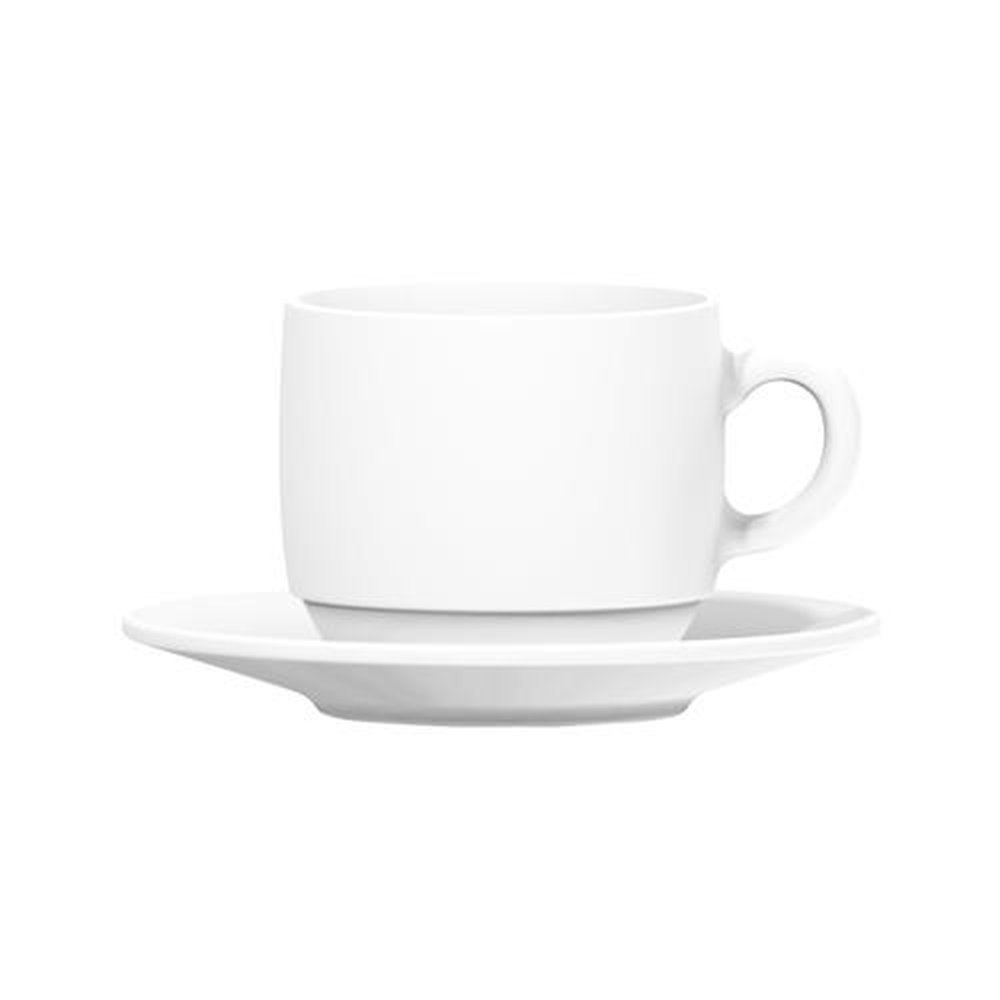 Xícara Chá Vidro 240Ml Com Pires Nadir Opaline