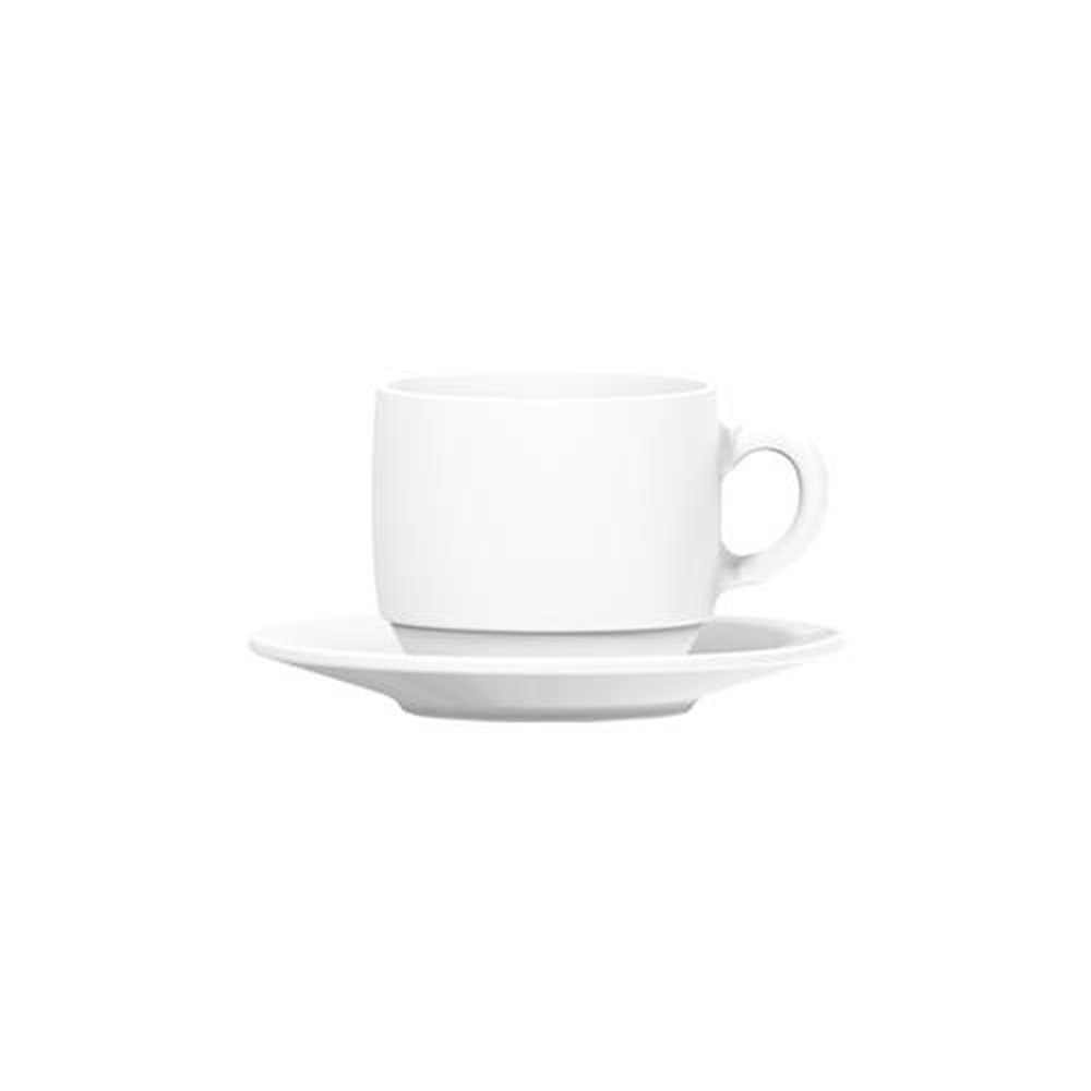 Xícara Cafezinho Vidro 90mL com Pires Nadir Opaline