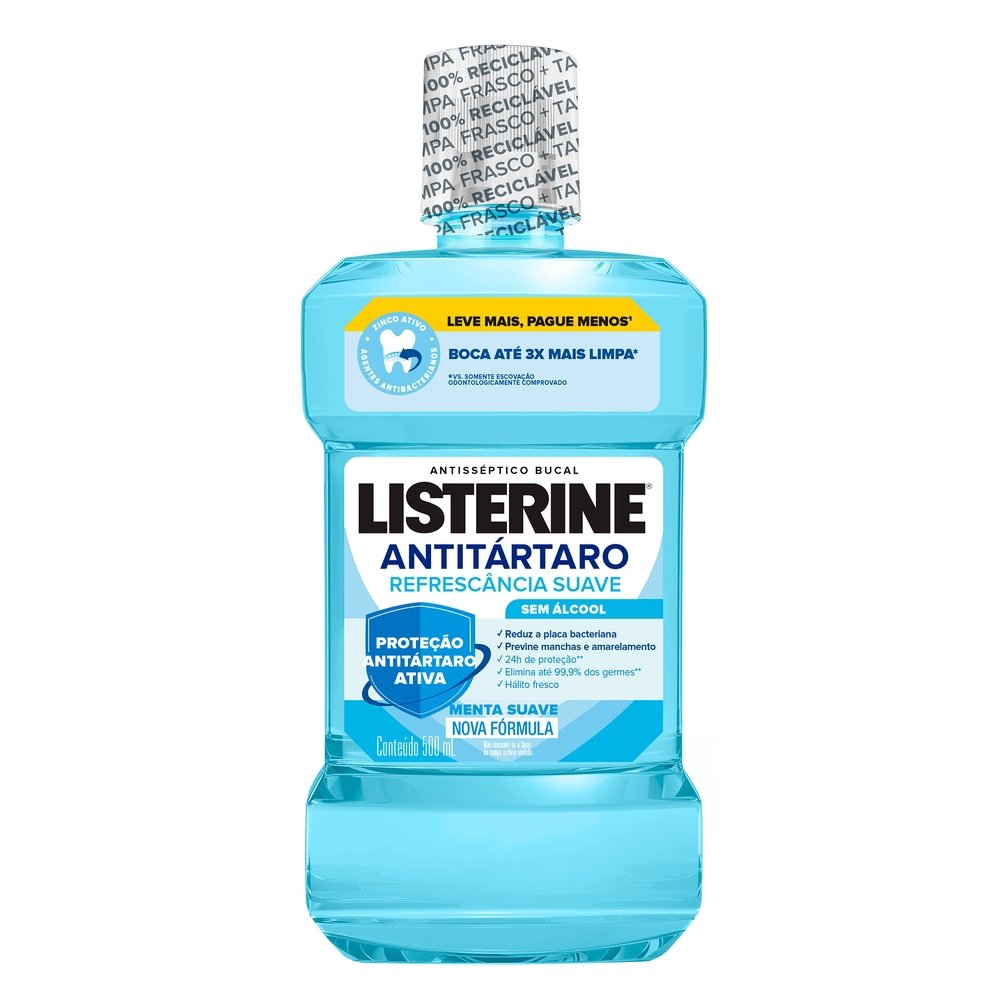 Enxaguante Bucal Listerine Antitártaro Zero Álcool 500ml
