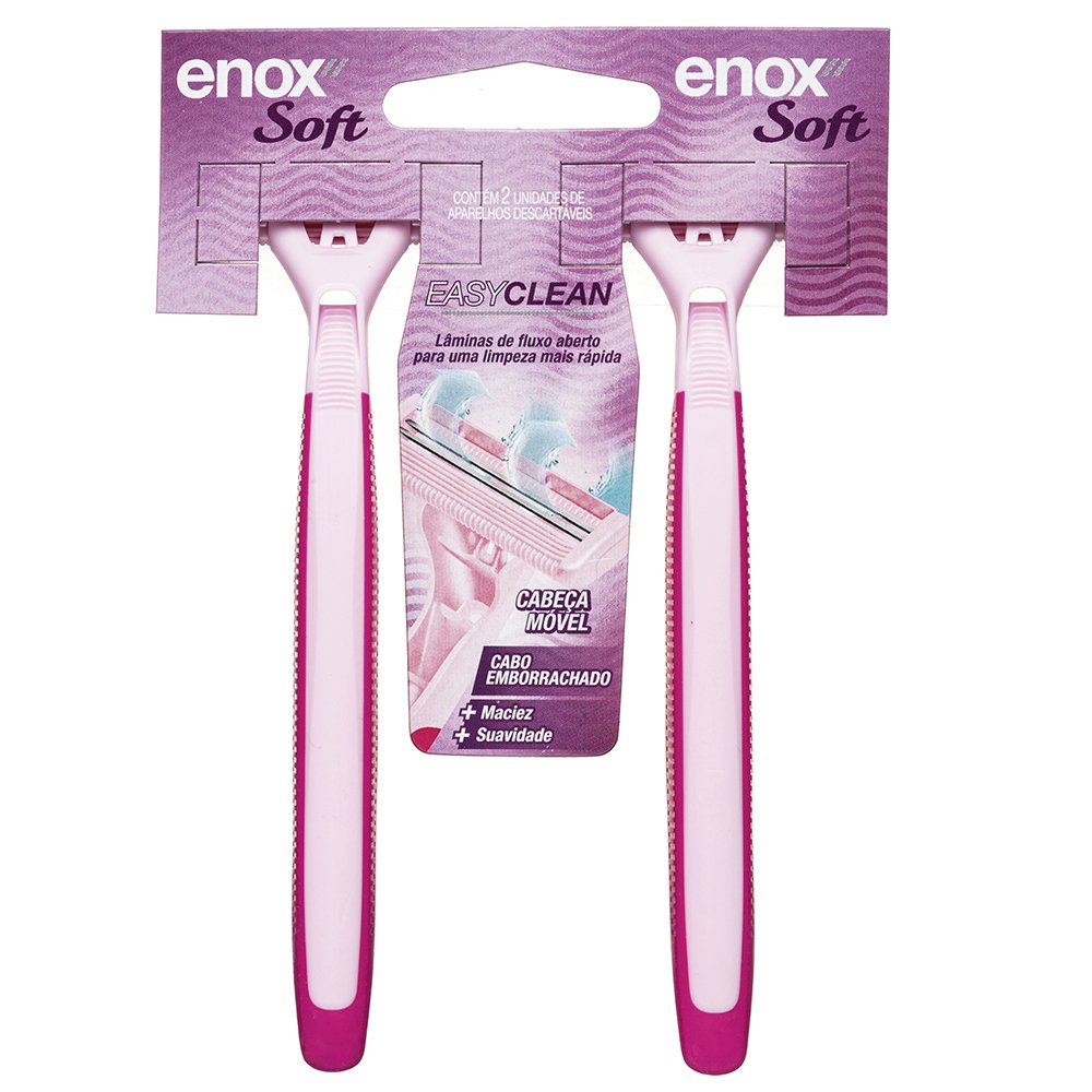 Aparelho De Barbear Enox Fem Soft Com 2 Unidades