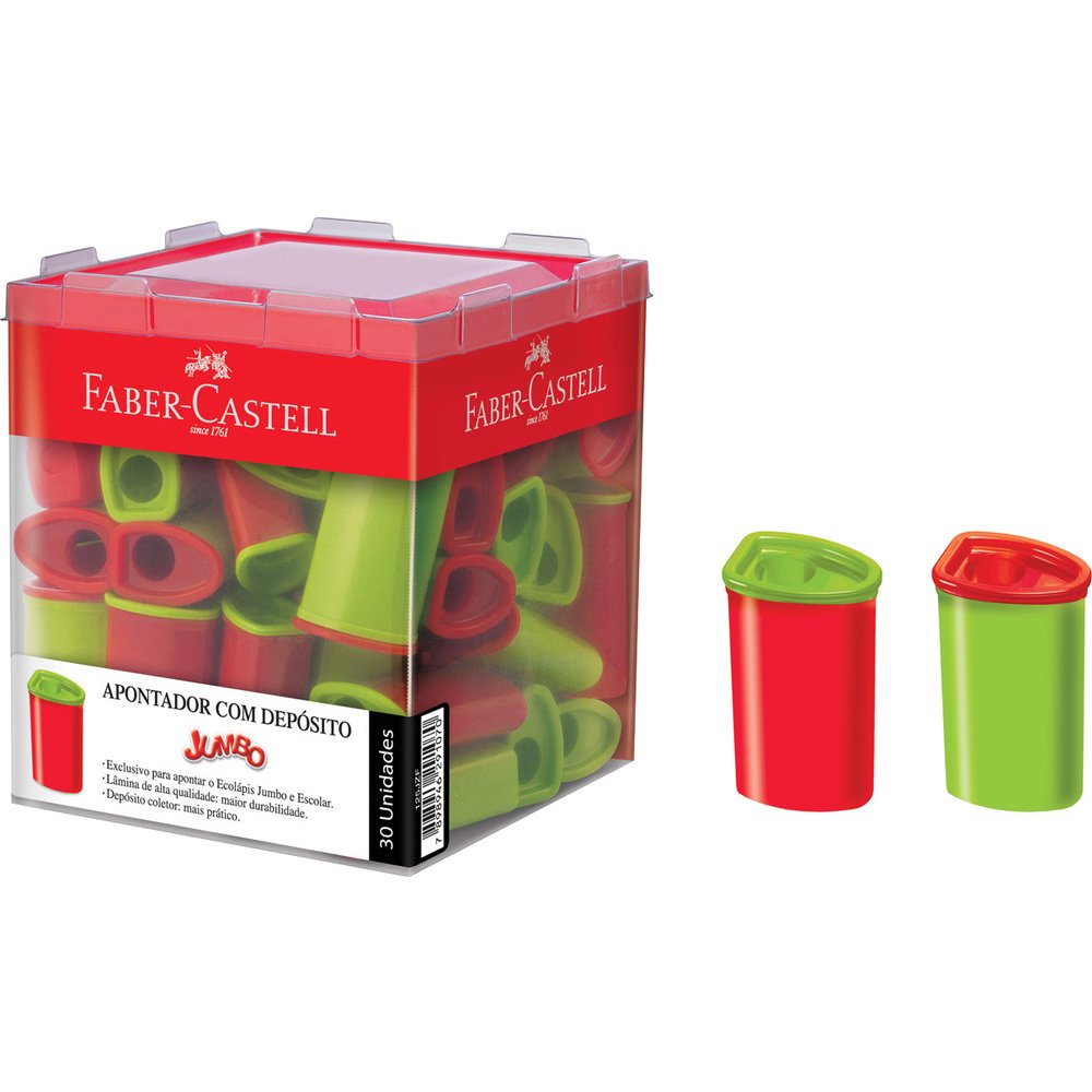 Apontador Jumbo Com Deposito Faber Castell