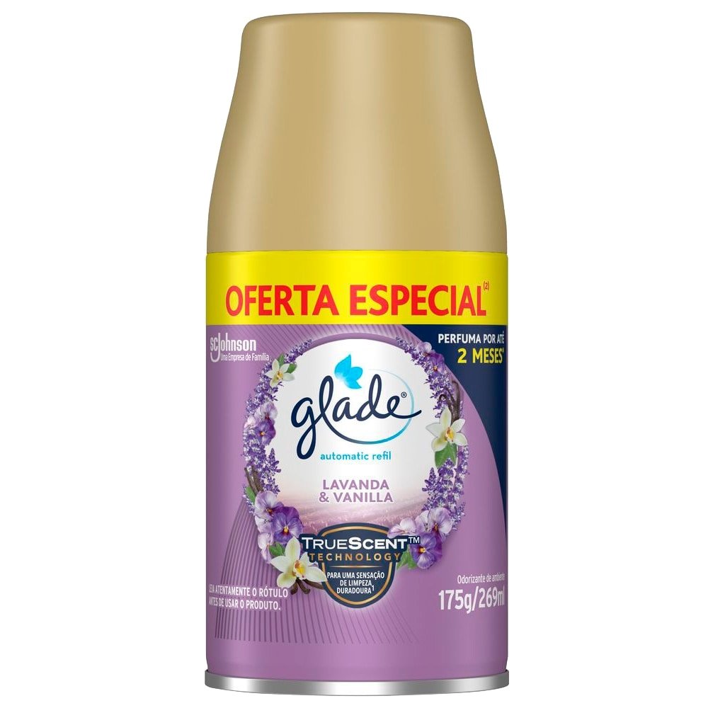 Desodorizador Glade Automatic Spray Lavanda & Vanilla Refil 269ml Oferta Especial