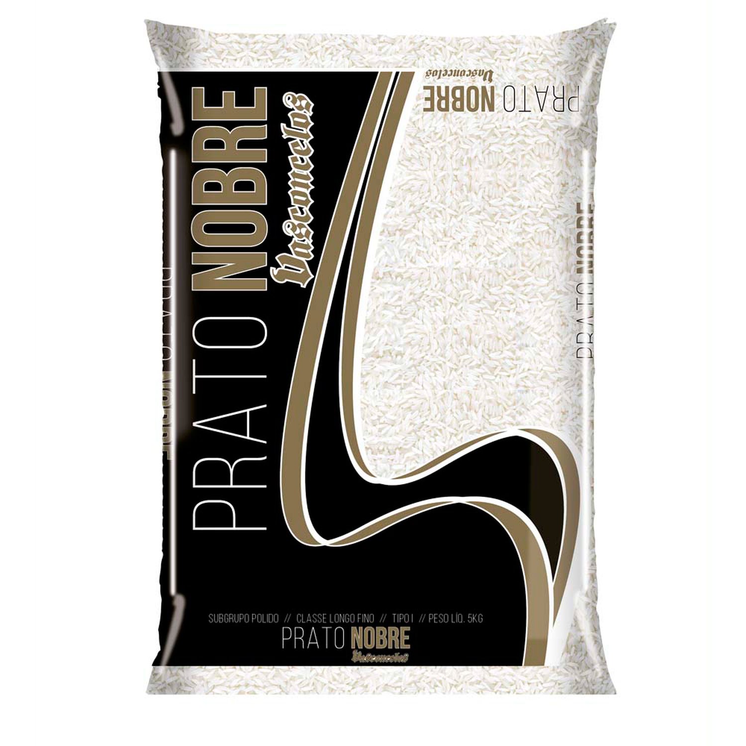 Arroz Prato Nobre Vasconcelos 5kg - 6 Unidades