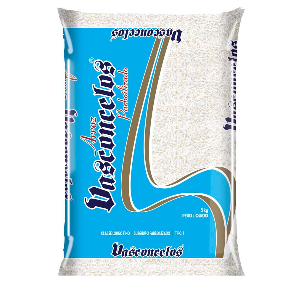 Arroz Vasconcelos Parboilizado 5kg - 6 Unidades