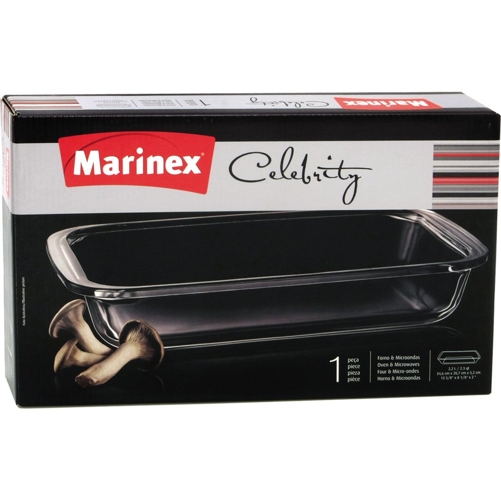 Assadeira Marinex Retangular 2,2 Litros Média Celebrity
