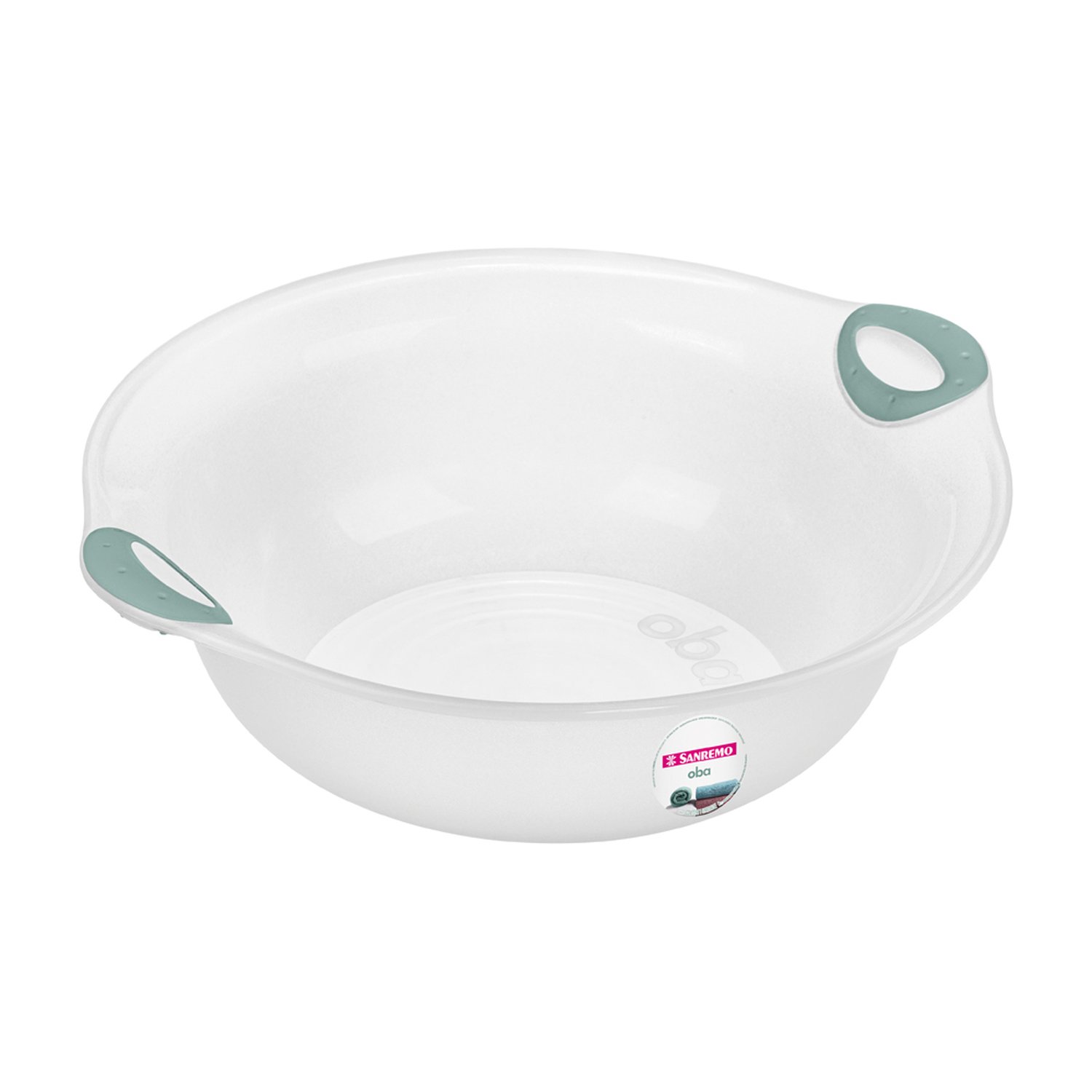 Bacia Plastico Sanremo 7,2L Branca Translucida