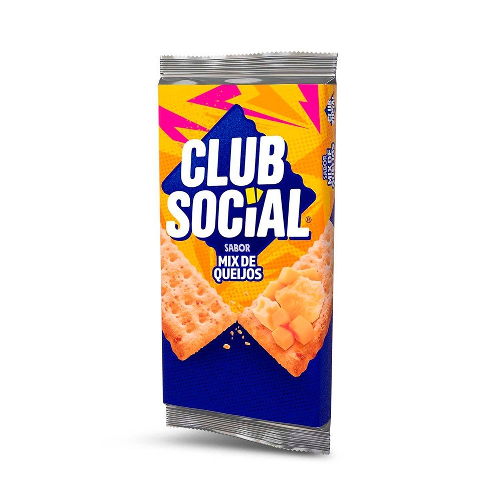 Biscoito Club Social Sabor Queijo 23,5g - 44 Embalagens de 6 Unidades