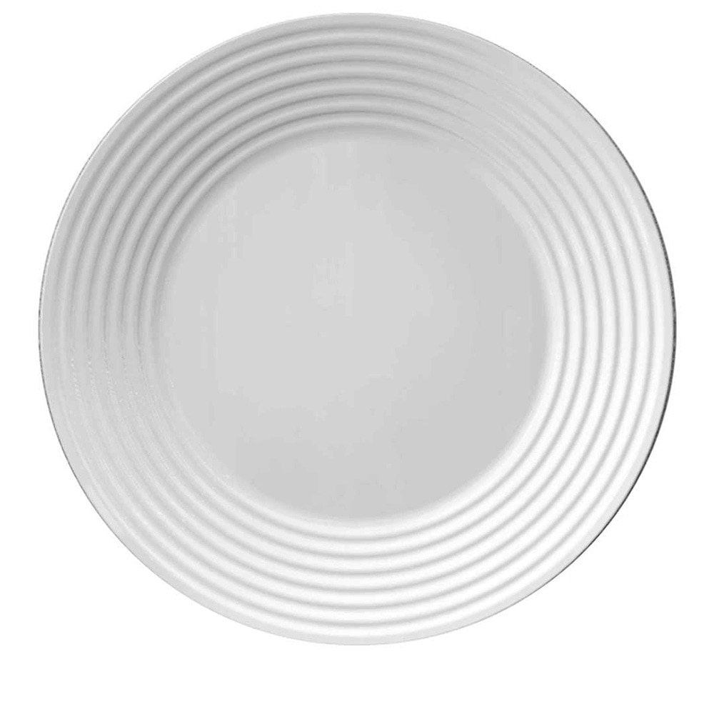 Conjunto de Pratos Sobremesa Nadir Vidro Branco Opaline Saturno 24 peças