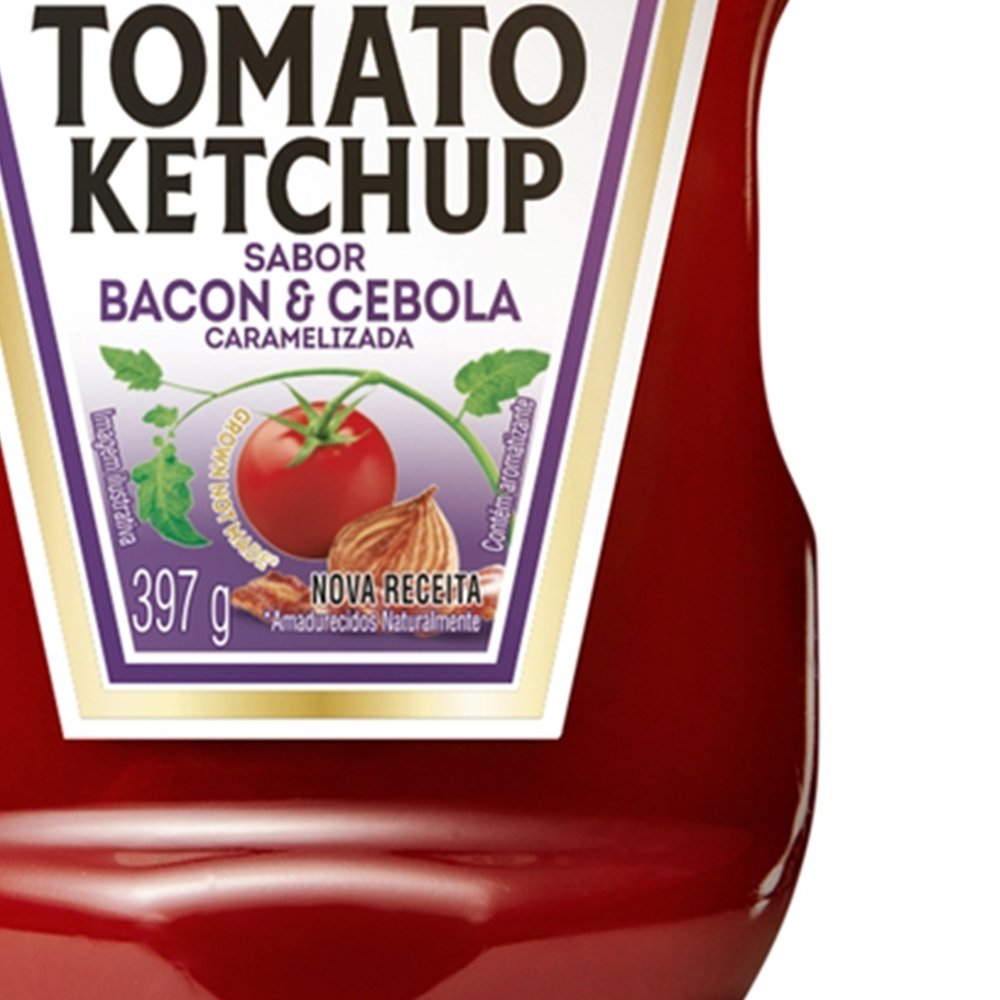 Ketchup Heinz Bacon e Cebola Caramelizada 397g Embalagem com 16