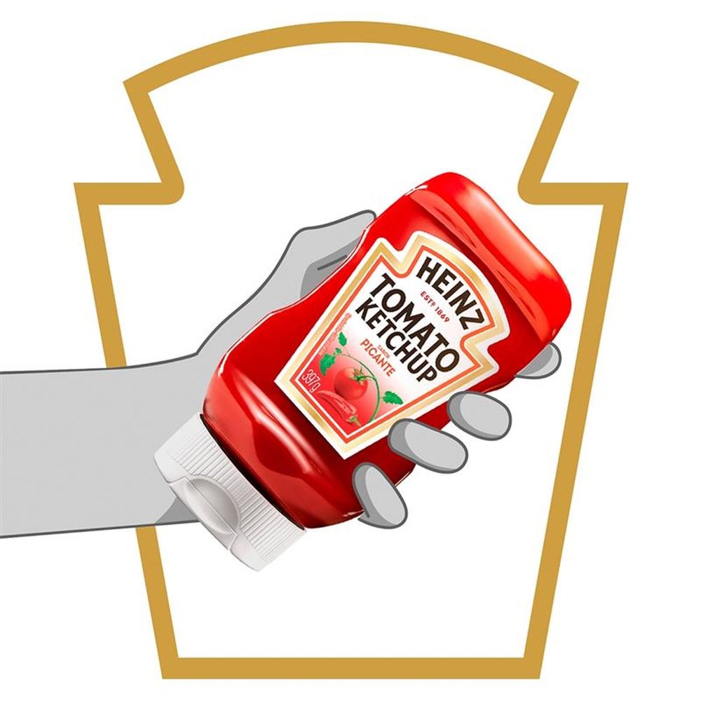 Ketchup Heinz Picante 397g - Embalagem com 16 Unidades