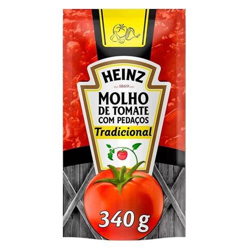 Molho de Tomate Heinz Tradicional 340g Embalagem com 24 Unidades