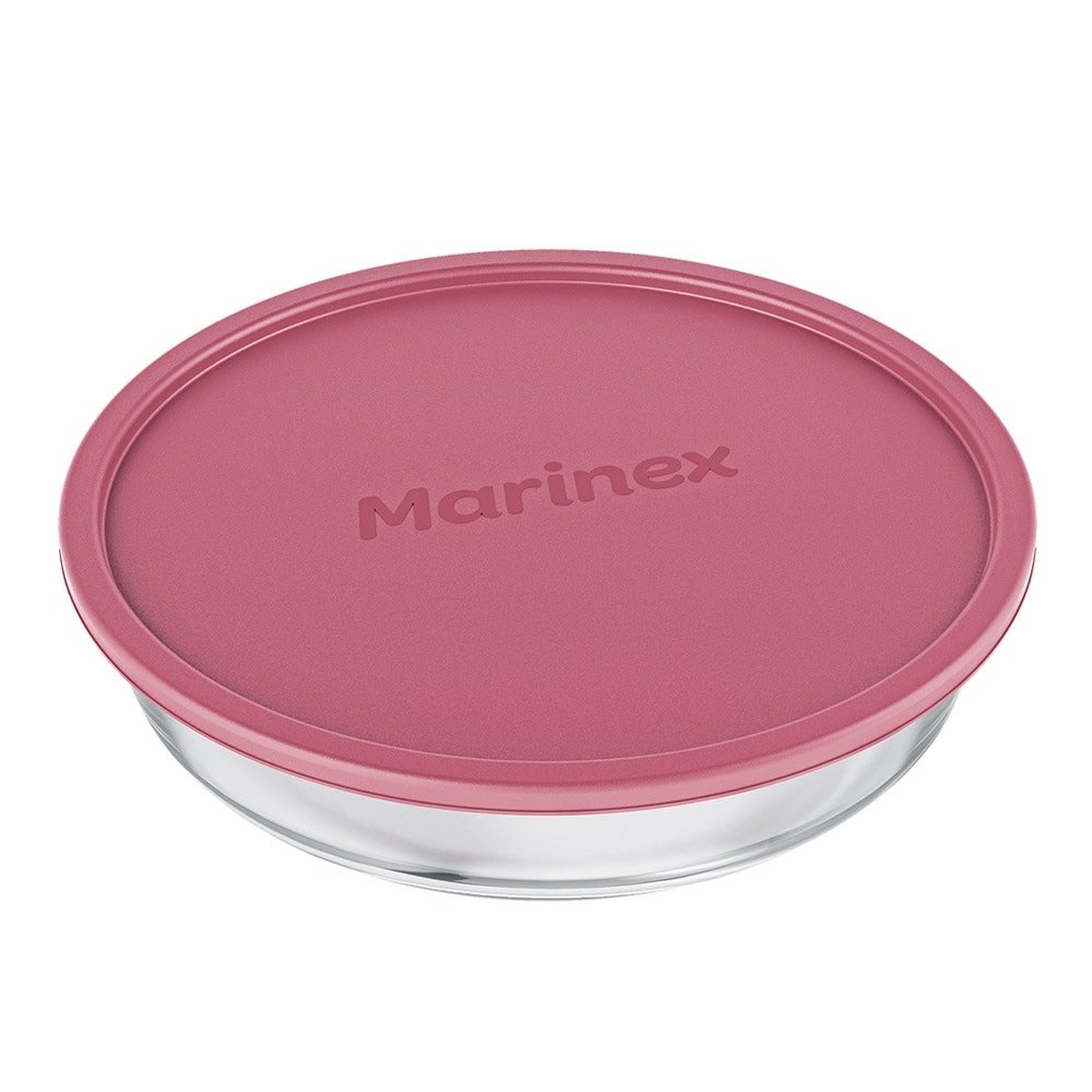 Conjunto de Assadeiras Marinex Redonda 2,4 Litros Média com Tampa Pástica 6 Peças