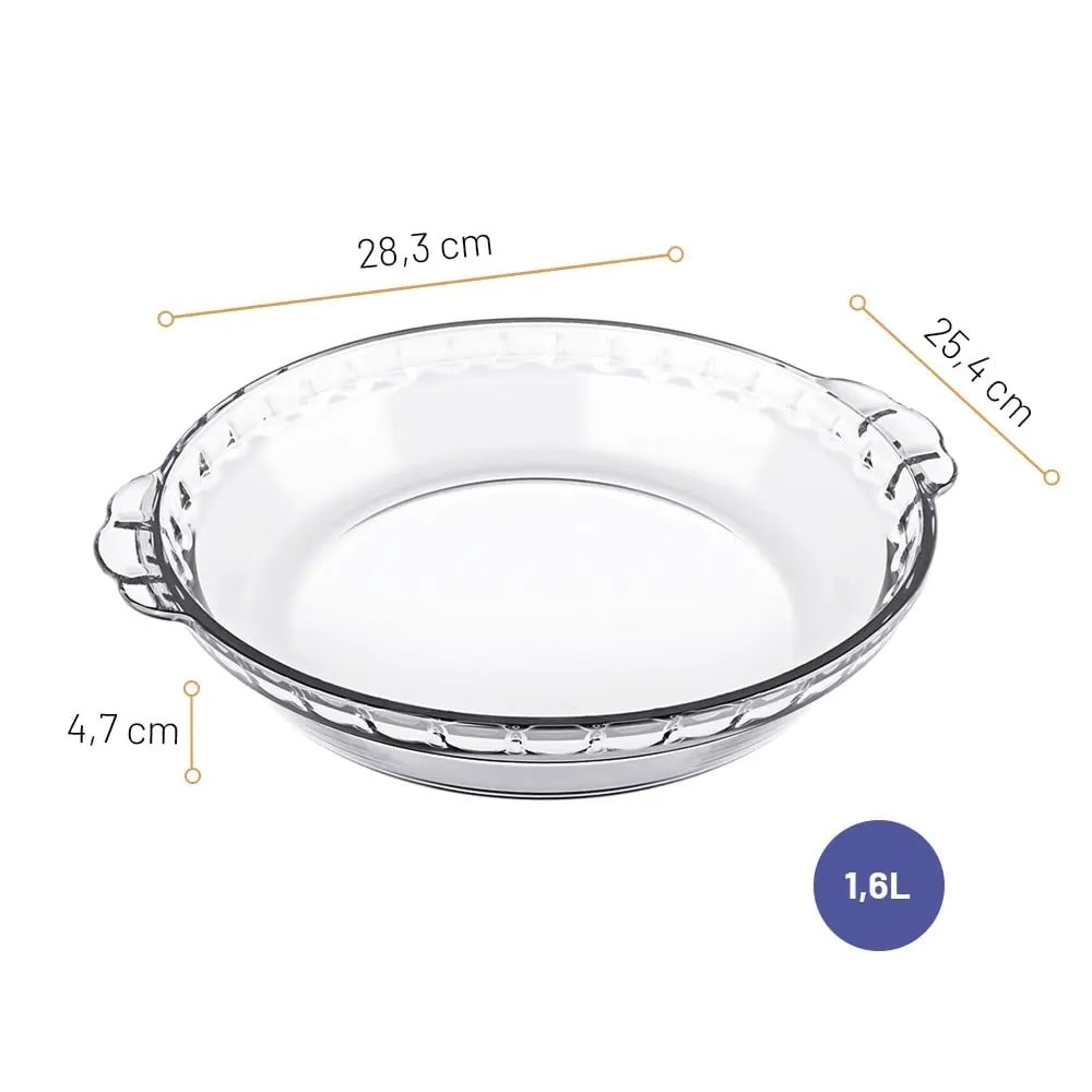 Forma Filetada Marinex Redonda 1,6 Litros Grande 12 Peças