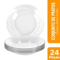 Conjunto de Pratos Fundos Duralex Astral 24 Peças