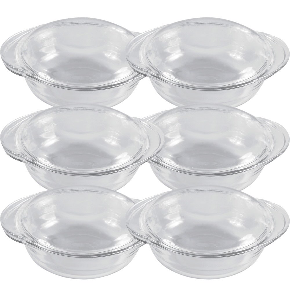 Conjunto de Assadeira Terrina Redonda Grande com Tampa - 6 Peças - Marinex