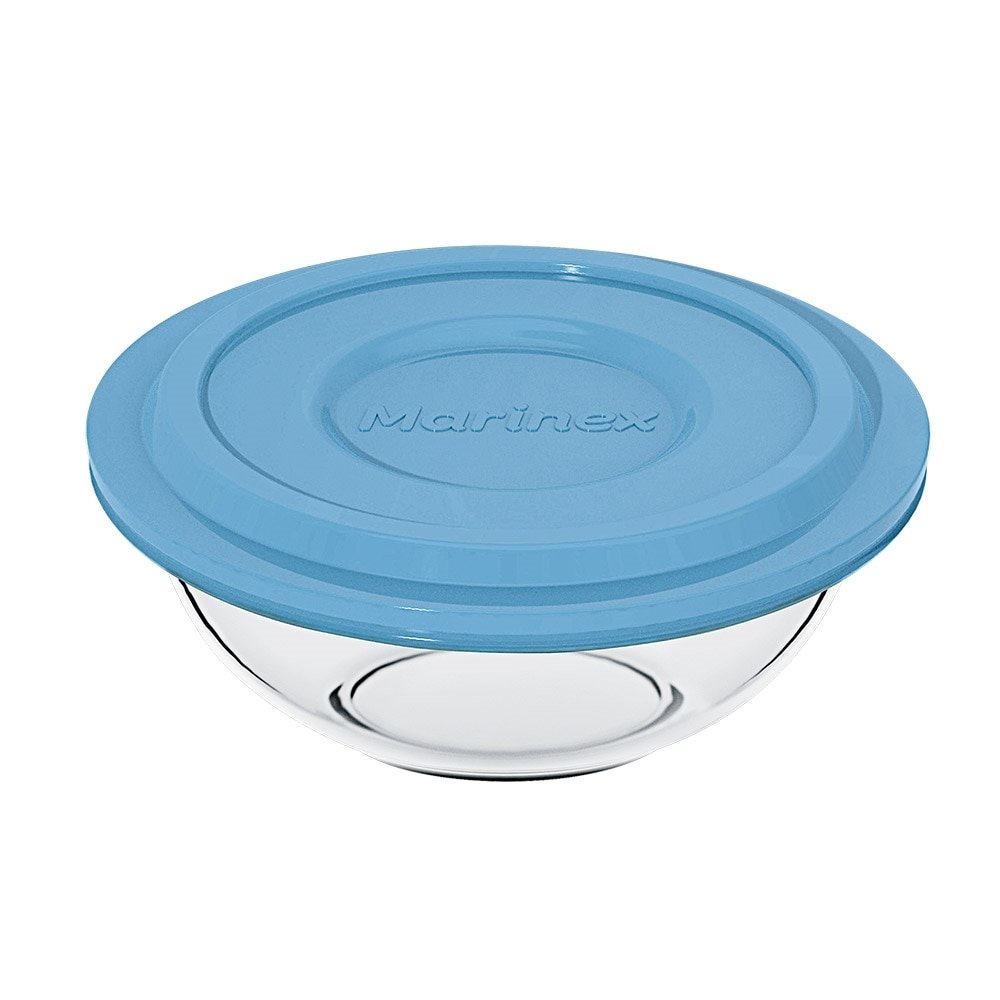 Tigela Marinex Plus 1,5L Média 30633 com Tampa - Cores Sortidas - Embalagem com 6 Peças