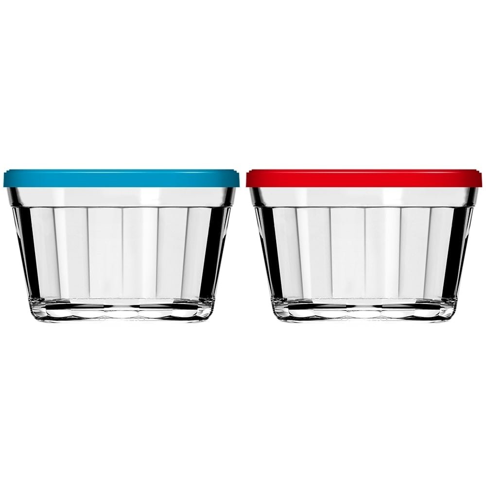 Tigela Nadir Americano 600ml Grande 4010 com Tampa - Cores Sortidas - Embalagem com 12 Peças