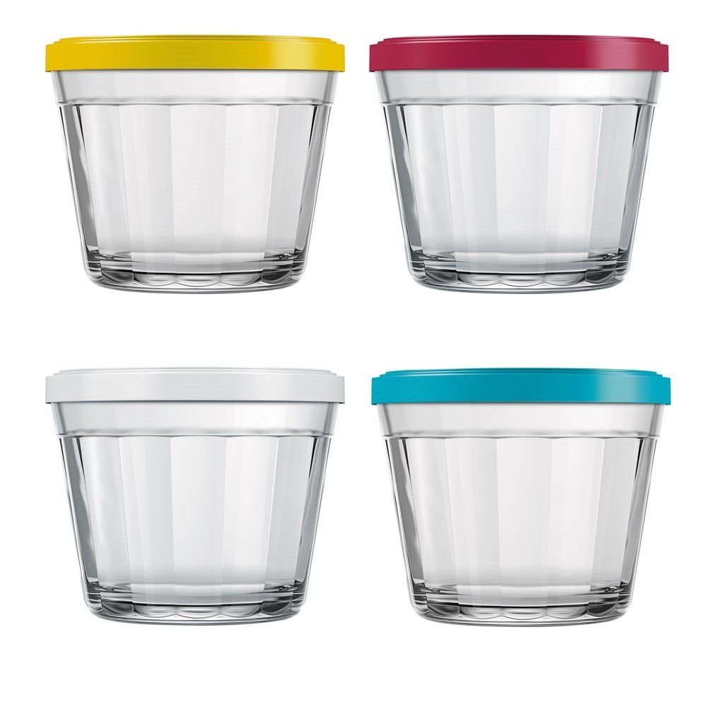 Tigela Nadir Americano 150ml Pequena 4210 com Tampa - Cores Sortidas - Embalagem com 12 Peças