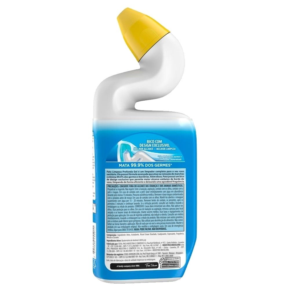 Limpador Sanitário Pato Limpeza Profunda Gel Marine 500ml - Embalagem 12 Unidades