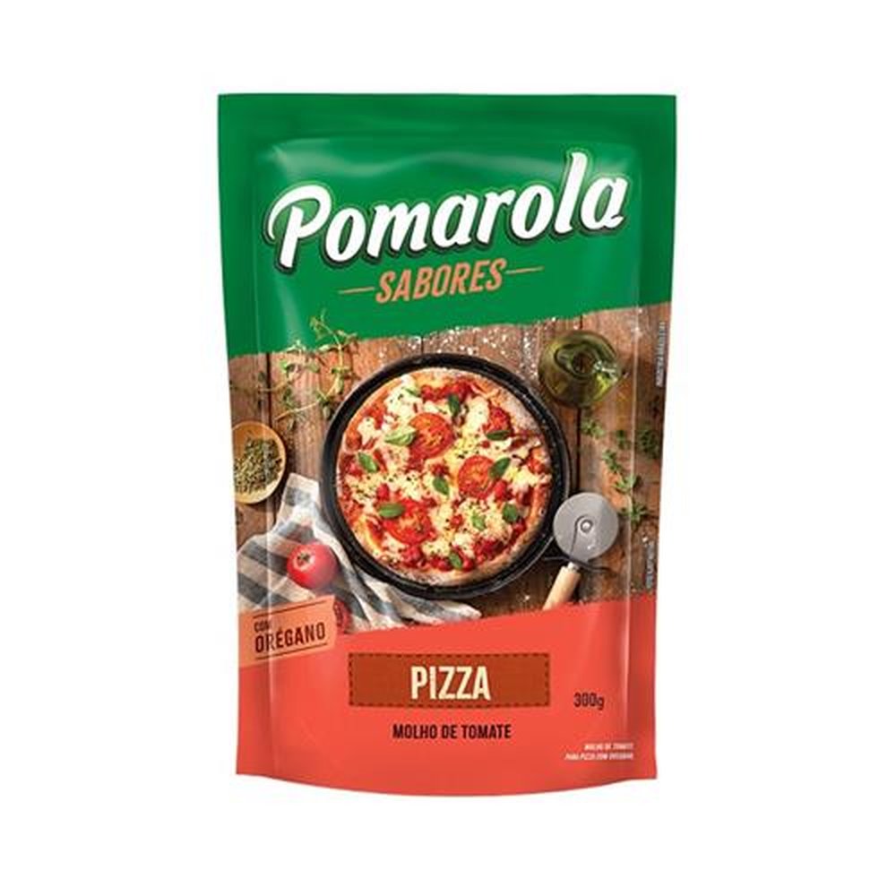 Molho de Tomate Pomarola Pizza 300g Embalagem com 24 Unidades