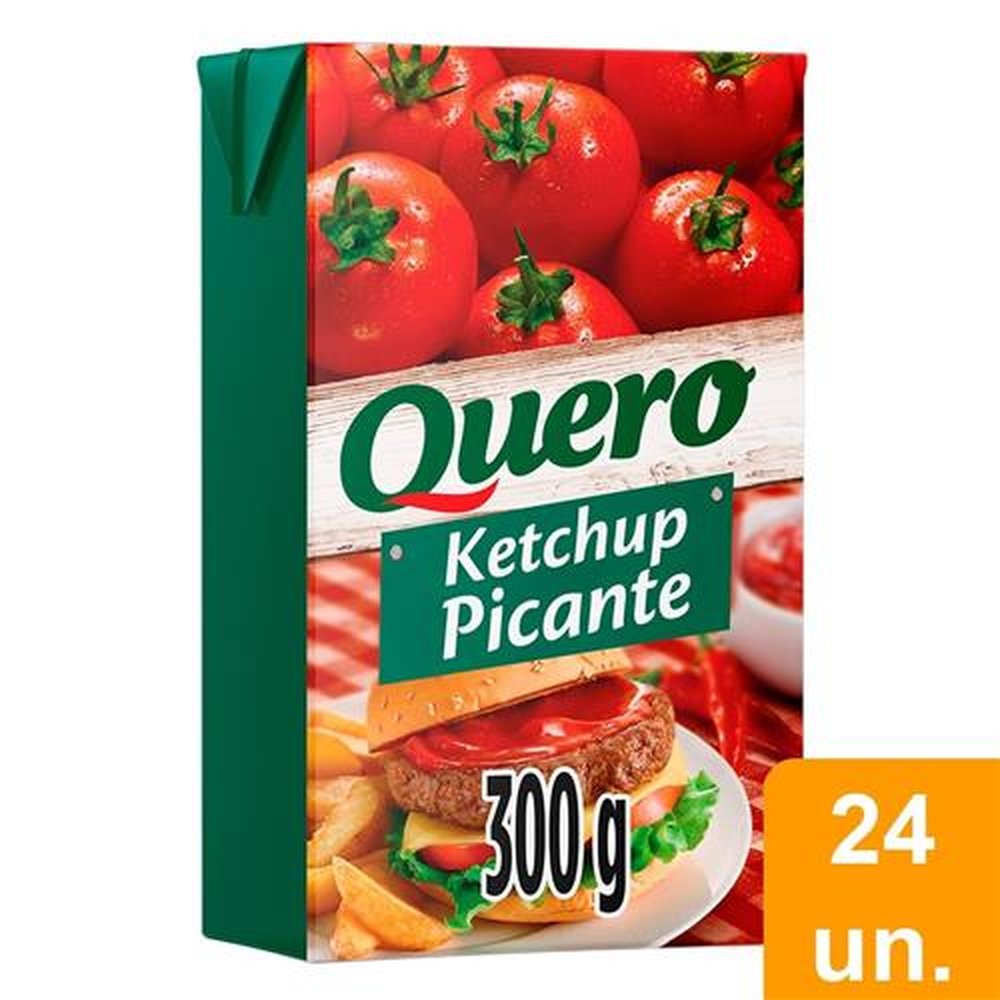 Ketchup Quero Picante 300g - Embalagem com 24 Unidades