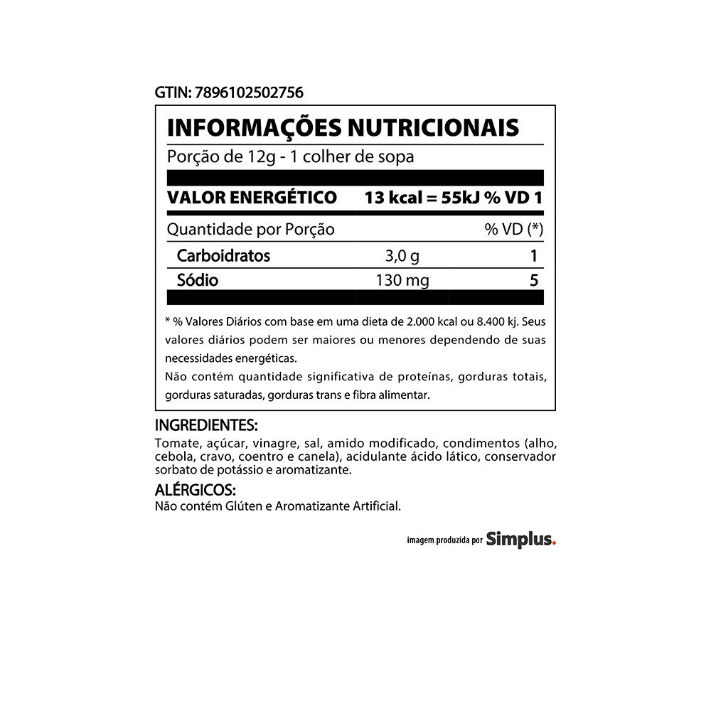 Ketchup Quero Tradicional 400g - Embalagem com 24 Unidades