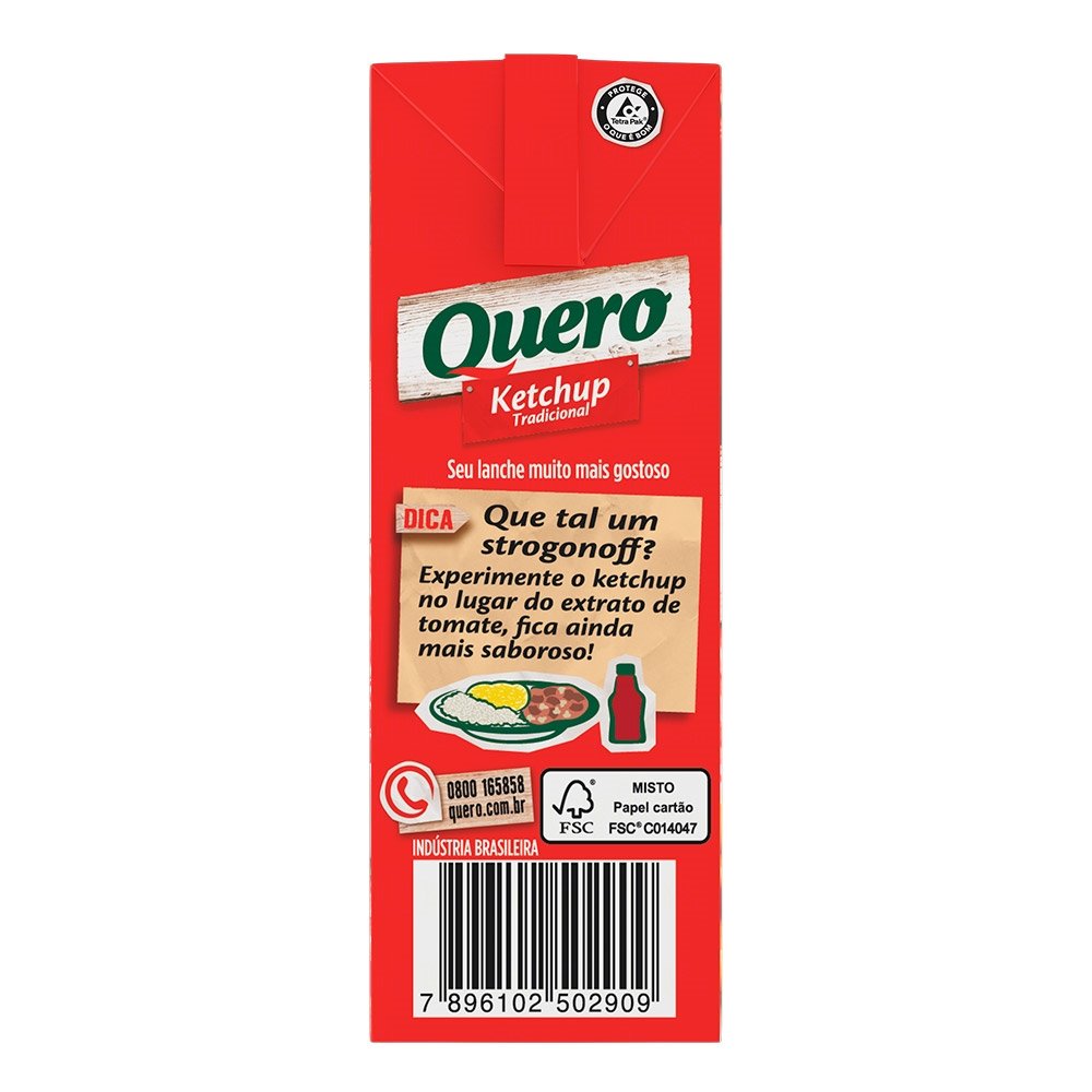 Ketchup Quero Tradicional 300g - Embalagem com 24 Unidades