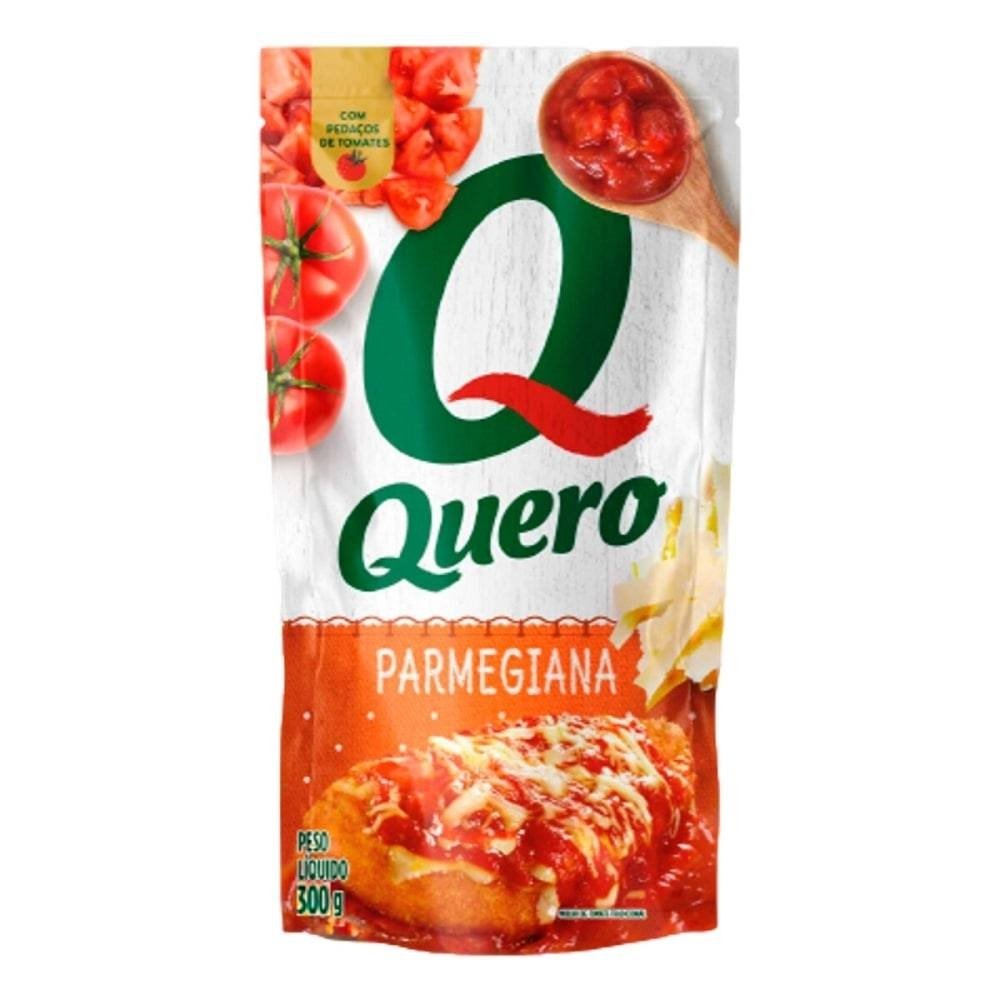 Molho de Tomate Quero Parmegiana Sachê 300g - Embalagem com 24 Unidades