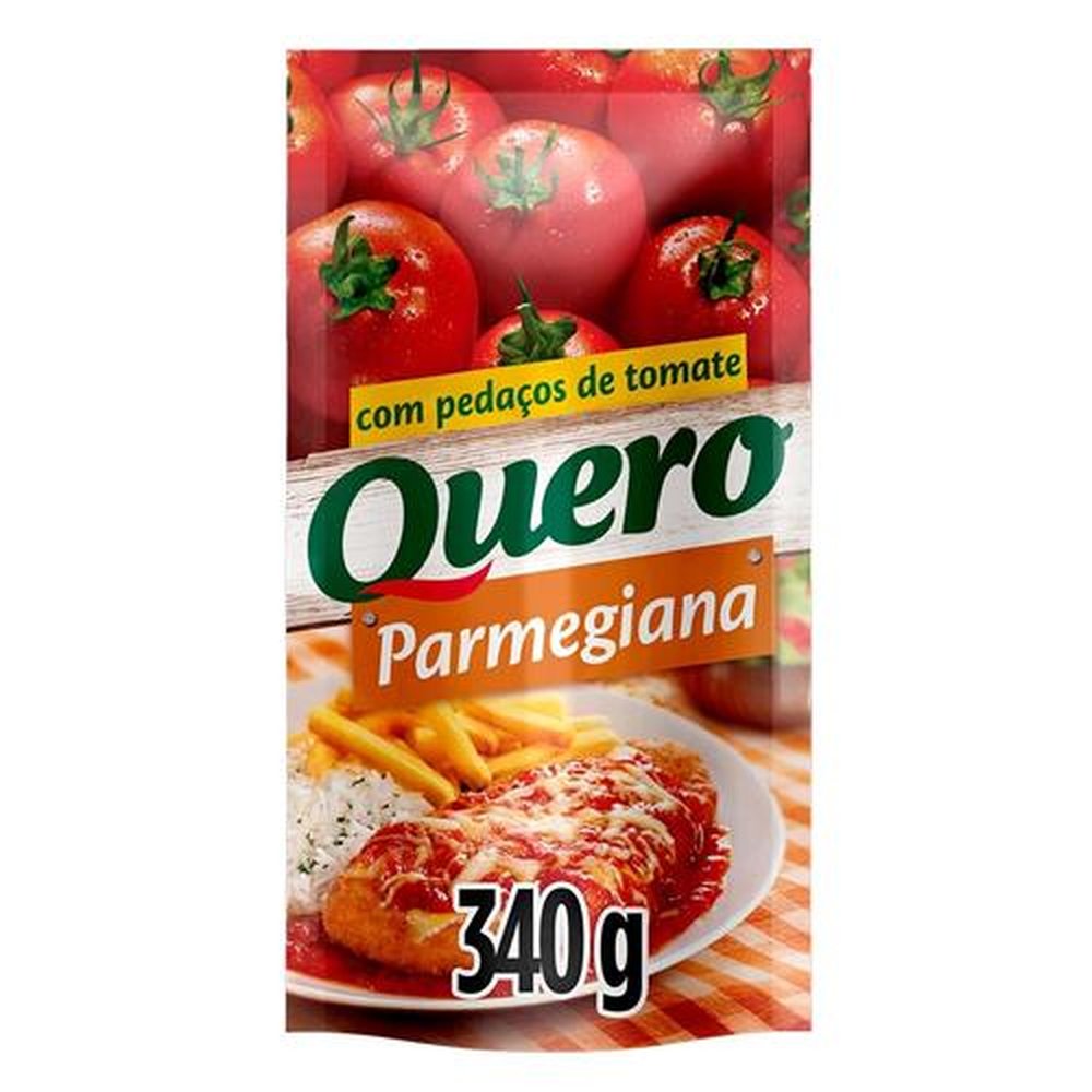 Molho de Tomate Quero Parmegiana 340g Embalagem com 24 Unidades
