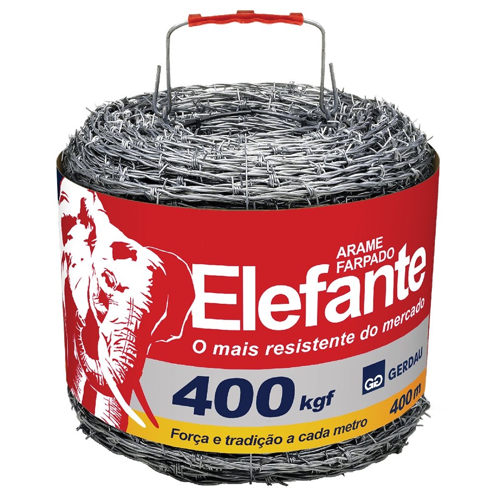 Arame Farpado Gerdau Elefante Fio 2,2mm 400KGF 400m