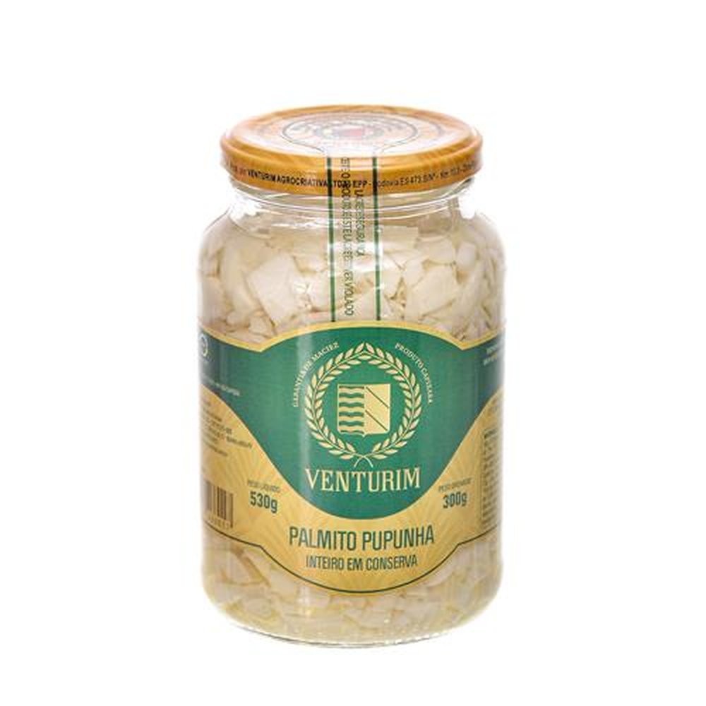 Palmito Pupunha Picado Venturim 300G - Caixa com 15 Unidades