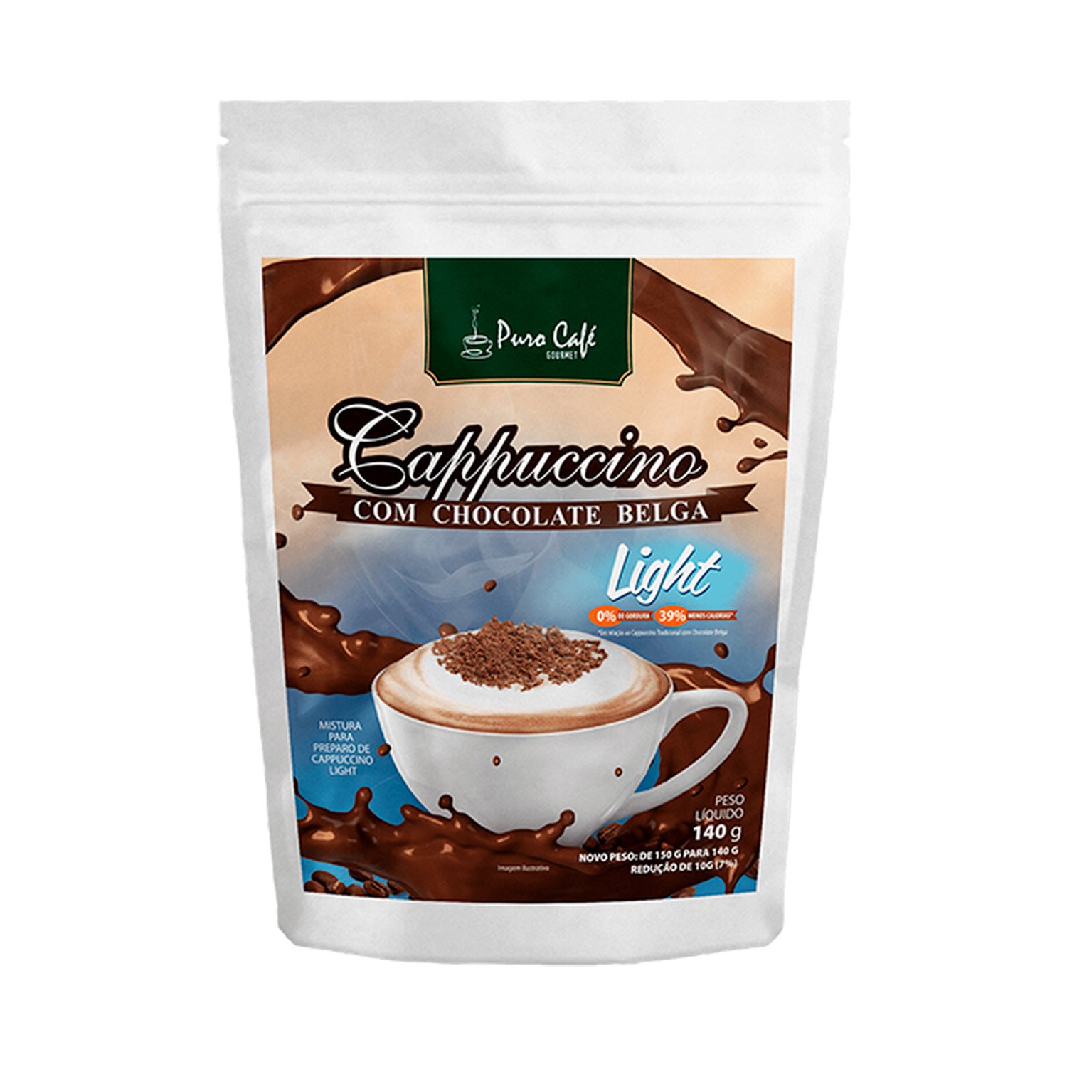 Cappuccino Light Com Chocolate Belga 140G