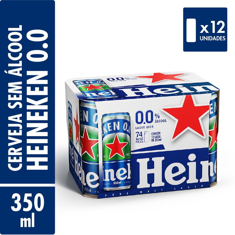 Cerveja Heineken Zero Lata Sleek 350ml