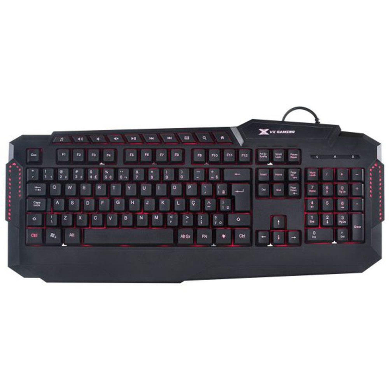 Teclado Gamer Vinik Vx Gaming Hercules Preto C/ Led
