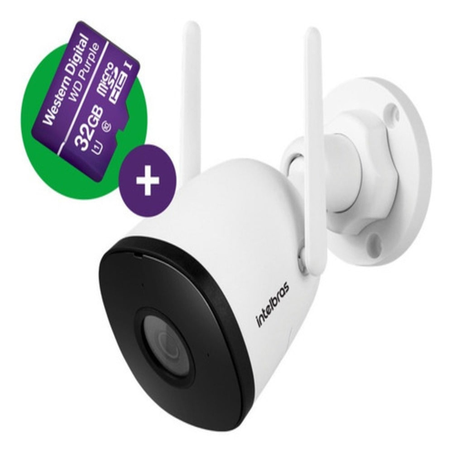 Câmera Inteligente Intelbras iM5 SC, Full HD, Wi-Fi, Cartão 32GB, Branco/Preto
