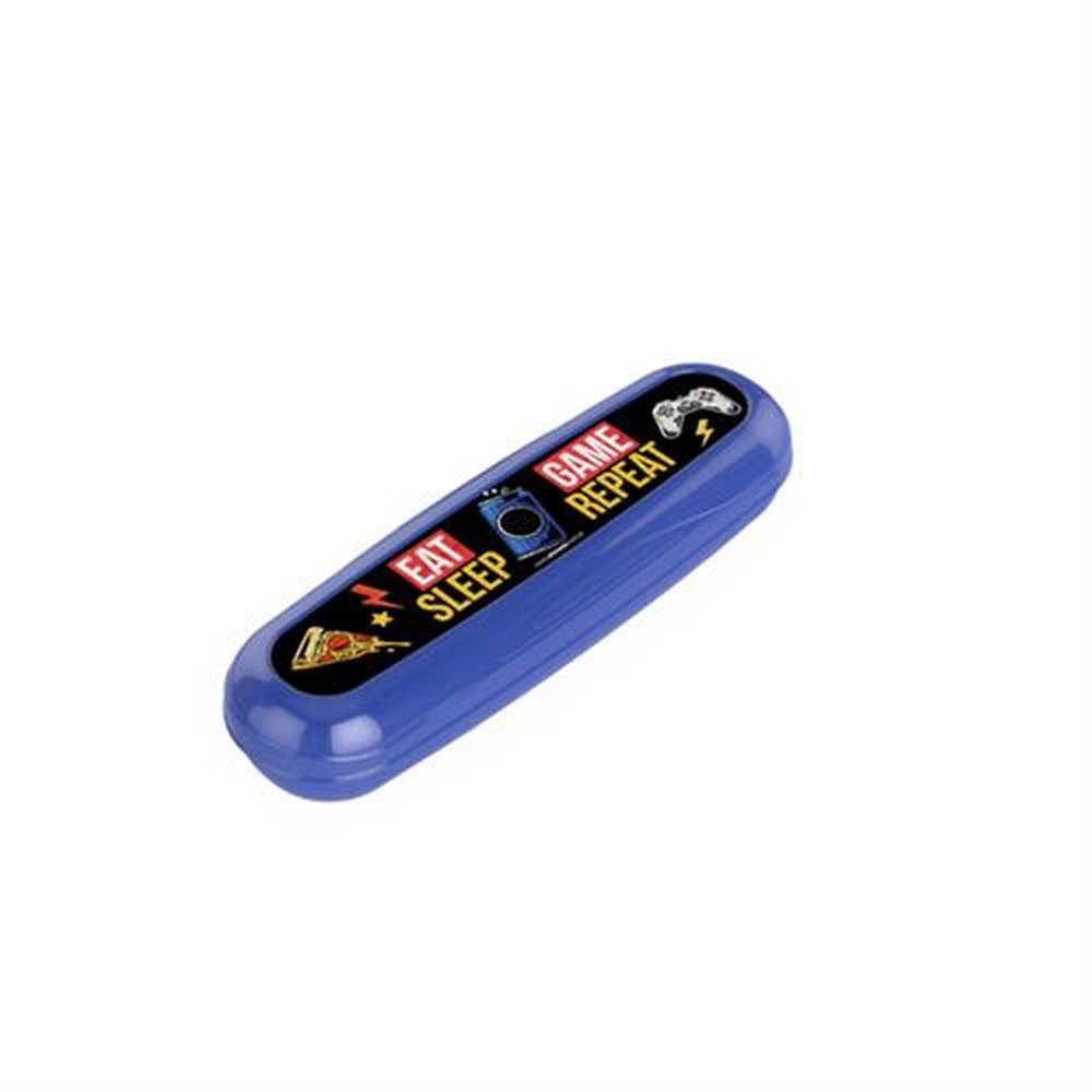 Estojo Porta Escova de Dente Infantil Plasvale - Azul Fechado
