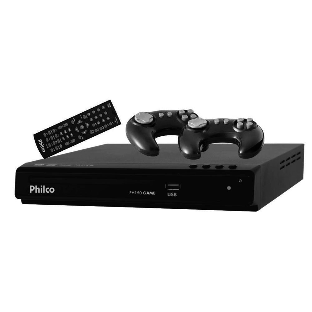 DVD Game Philco PH150 USB, MP3, Função Game, 2 Joysticks