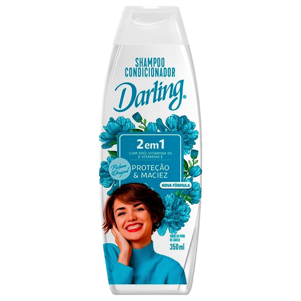 Shampoo Condicionador Darling 350ml 2 em 1 - Embalagem com 6 Unidades