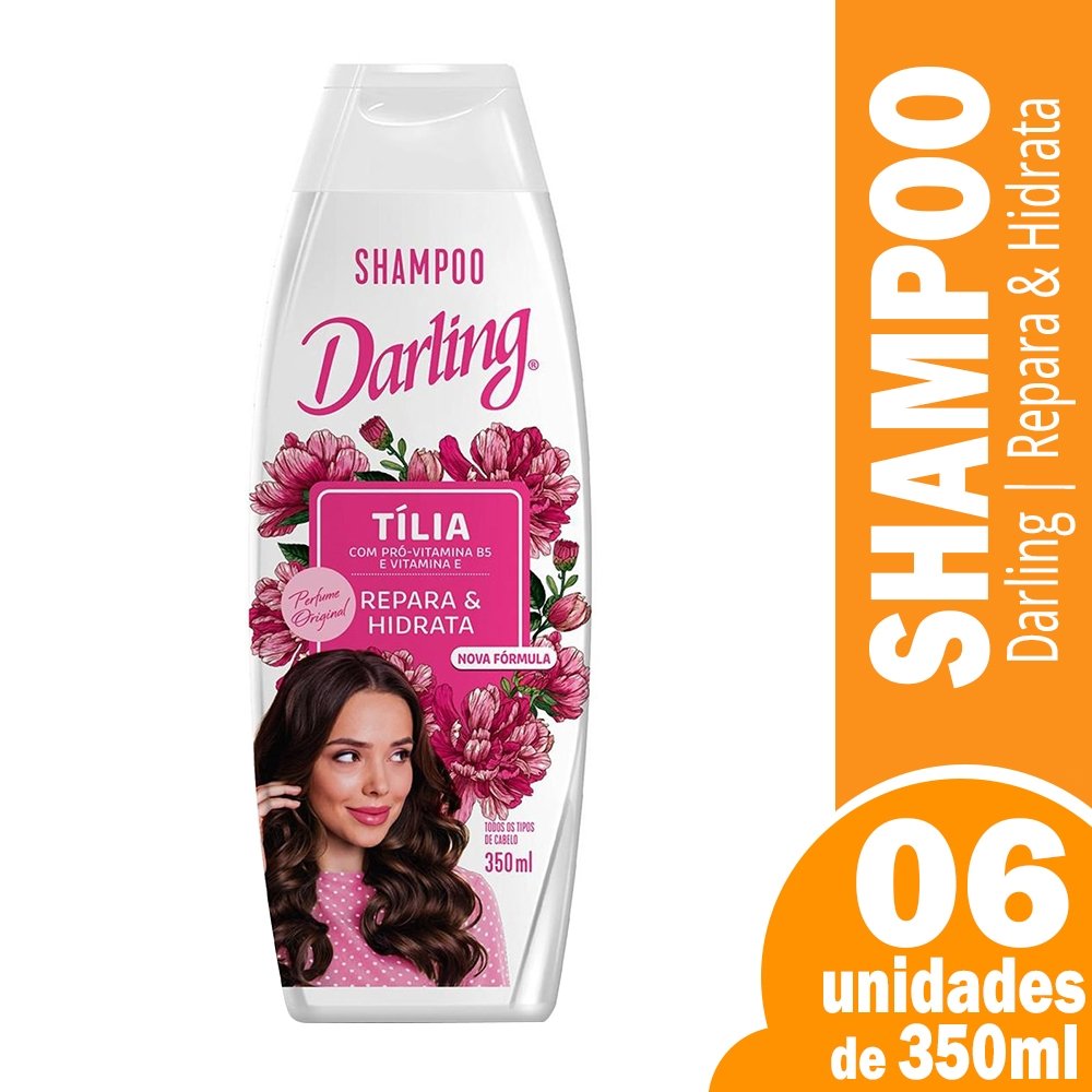 Shampoo Darling Tília 350ml - Embalagem com 6 Unidades