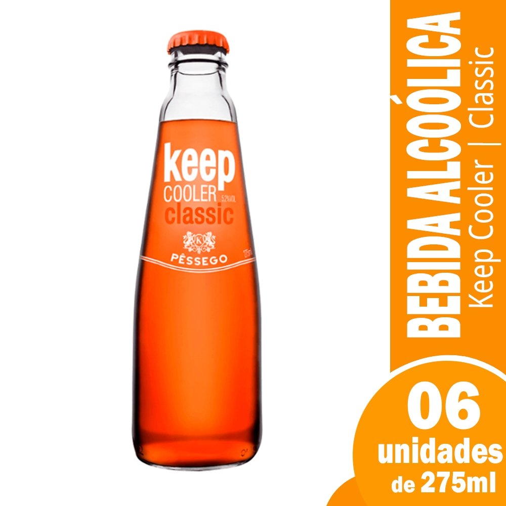 Keep Cooler Classic Pêssego 275 ml -Embalagem com 6 Unidades