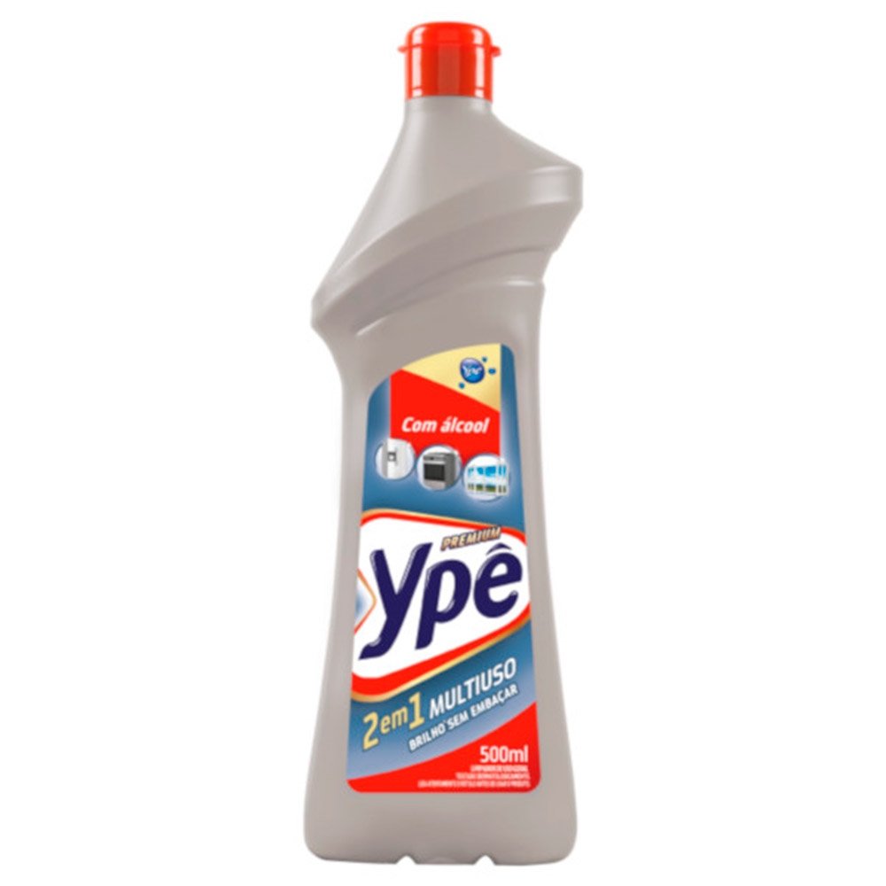 Limpador Ypê Multiuso com Álcool 500ml Embalagem com 12 Unidades