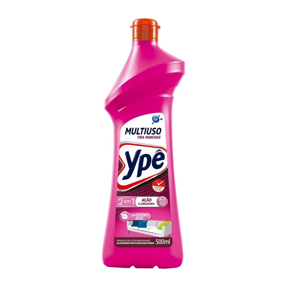 Limpador Ypê Multiuso Tira Manchas 500ml Embalagem com 12 Unidades