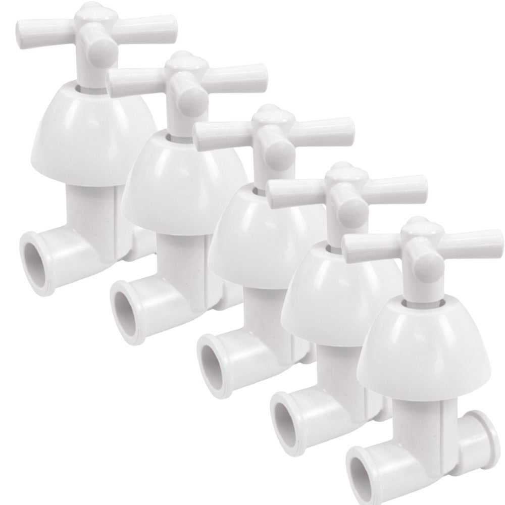 Registro Pressão Plastilit com Canopla 20mm Embalagem com 5 Unidades