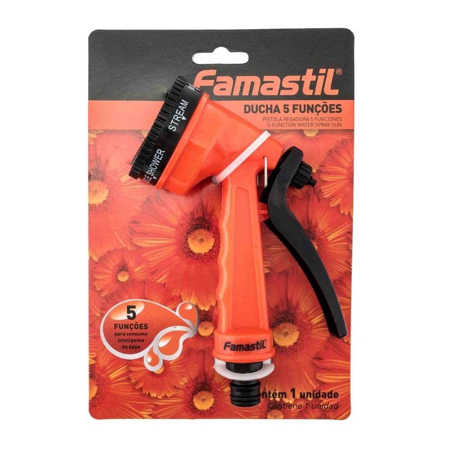 Esguincho Plástico Famastil Ducha 5 Funções