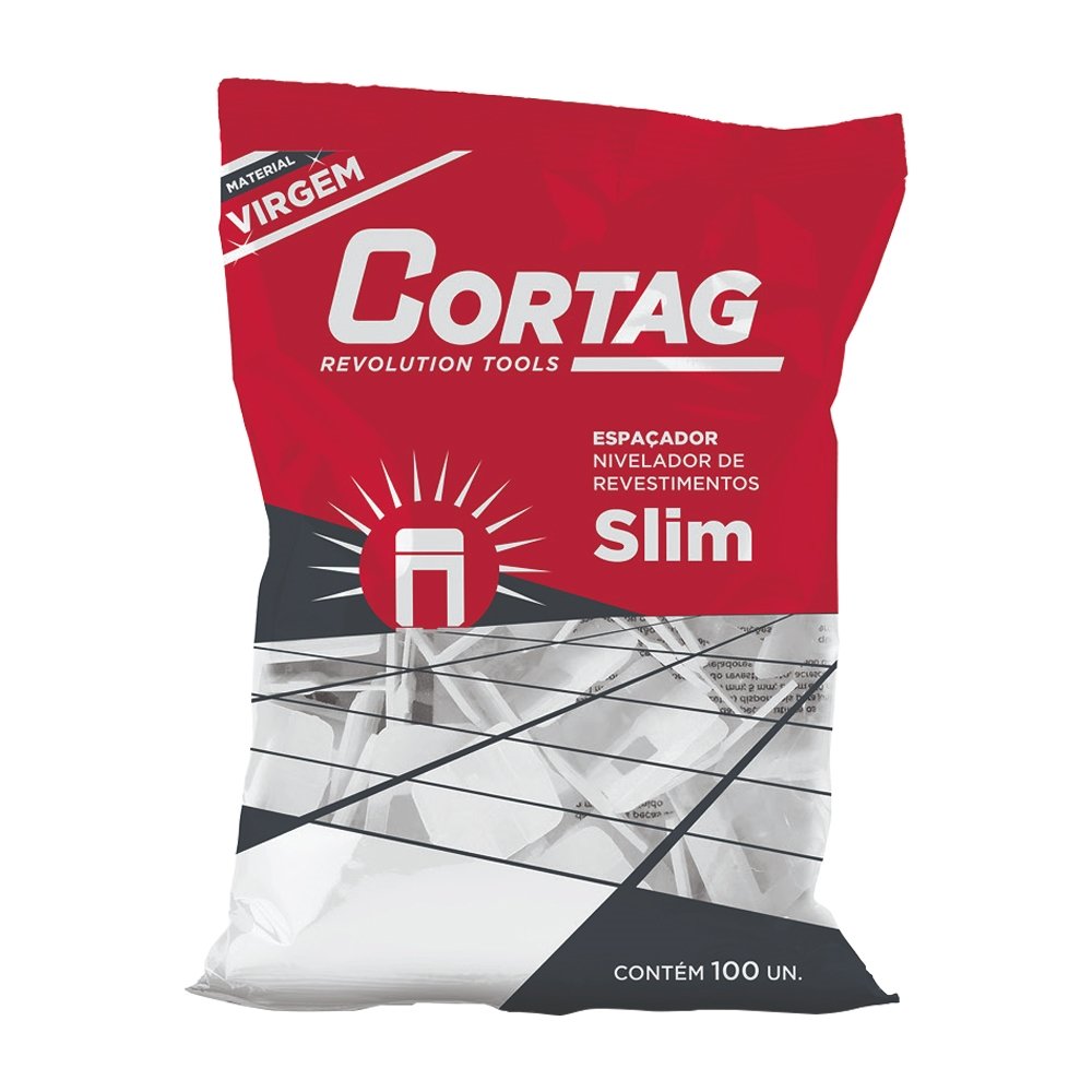Espaçador Nivelador Cortag Slim Eco 2mm - Embalagem com 100 Unidades