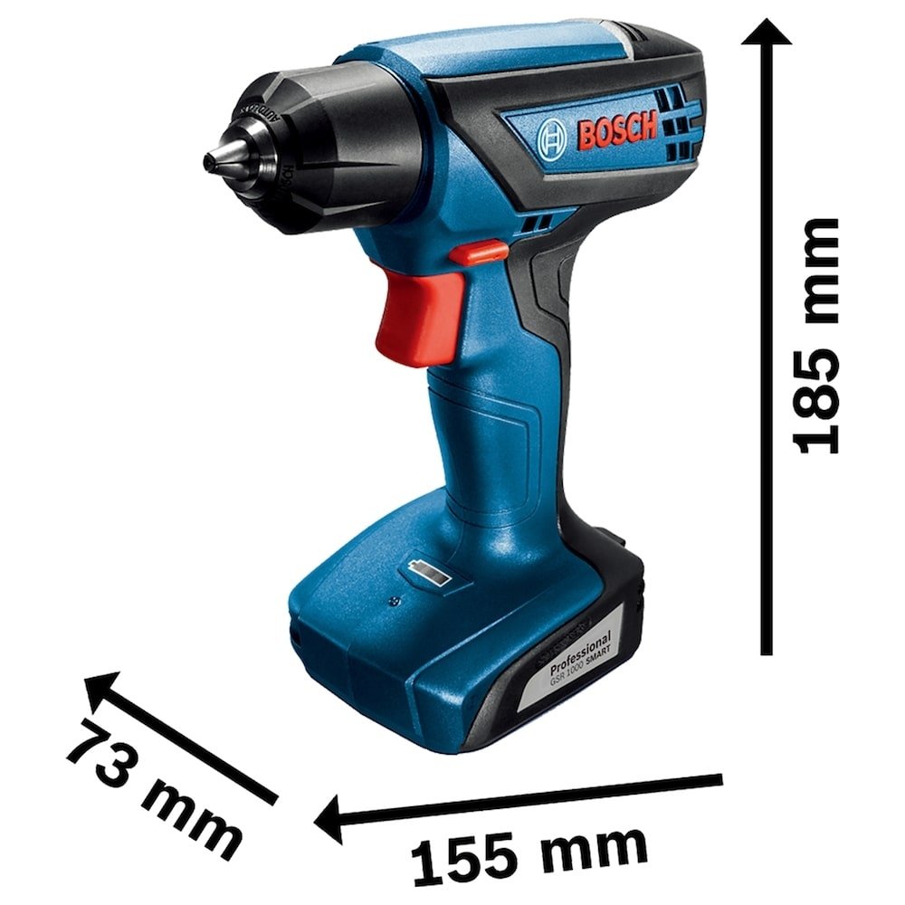 Furadeira/Parafusadeira Bosch GSR 1000 Smart 12V Bivolt Bateria Maleta Bits