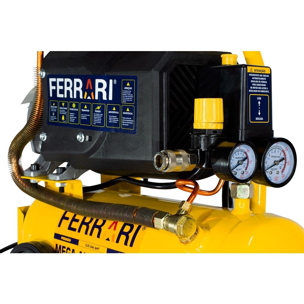 Compressor de ar Ferrari Mega Air CFC 5,5 PES, 6 Litros, 1 HP, 110V