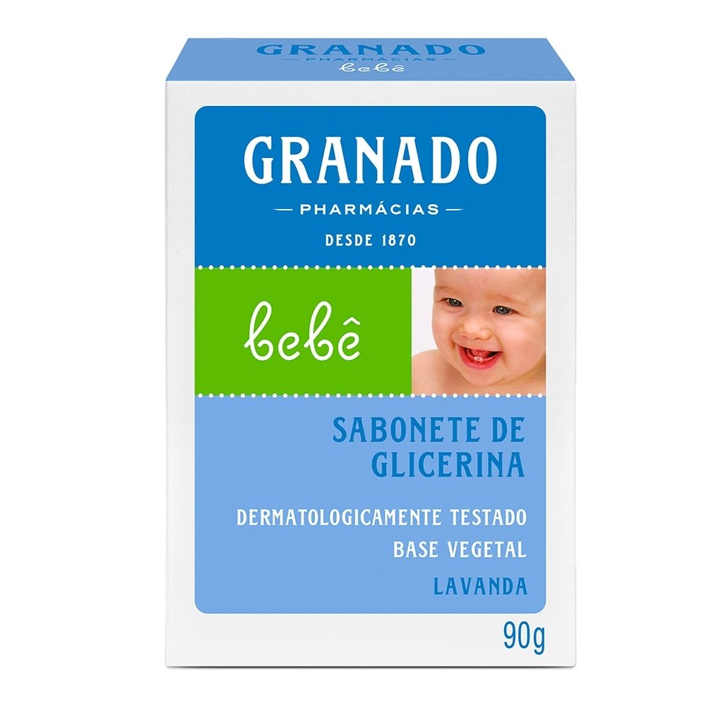 Sabonete Granado Glicerina Bebê Lavanda 90g - Embalagem com 12 Unidade